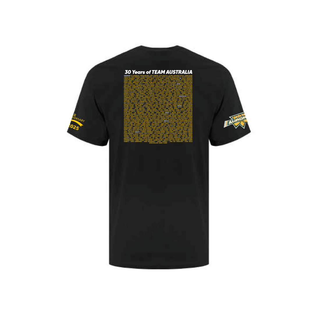 Auroras Mens Unisex National Team Commemorative Name Shirt Black