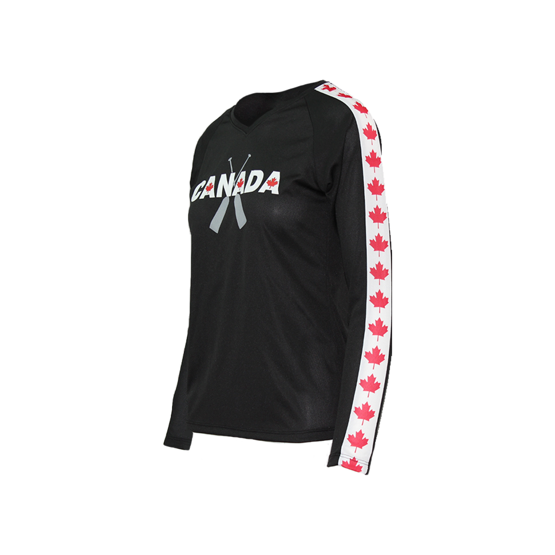 Dragon Boat LS Fluid Leaf Shirt Womens
