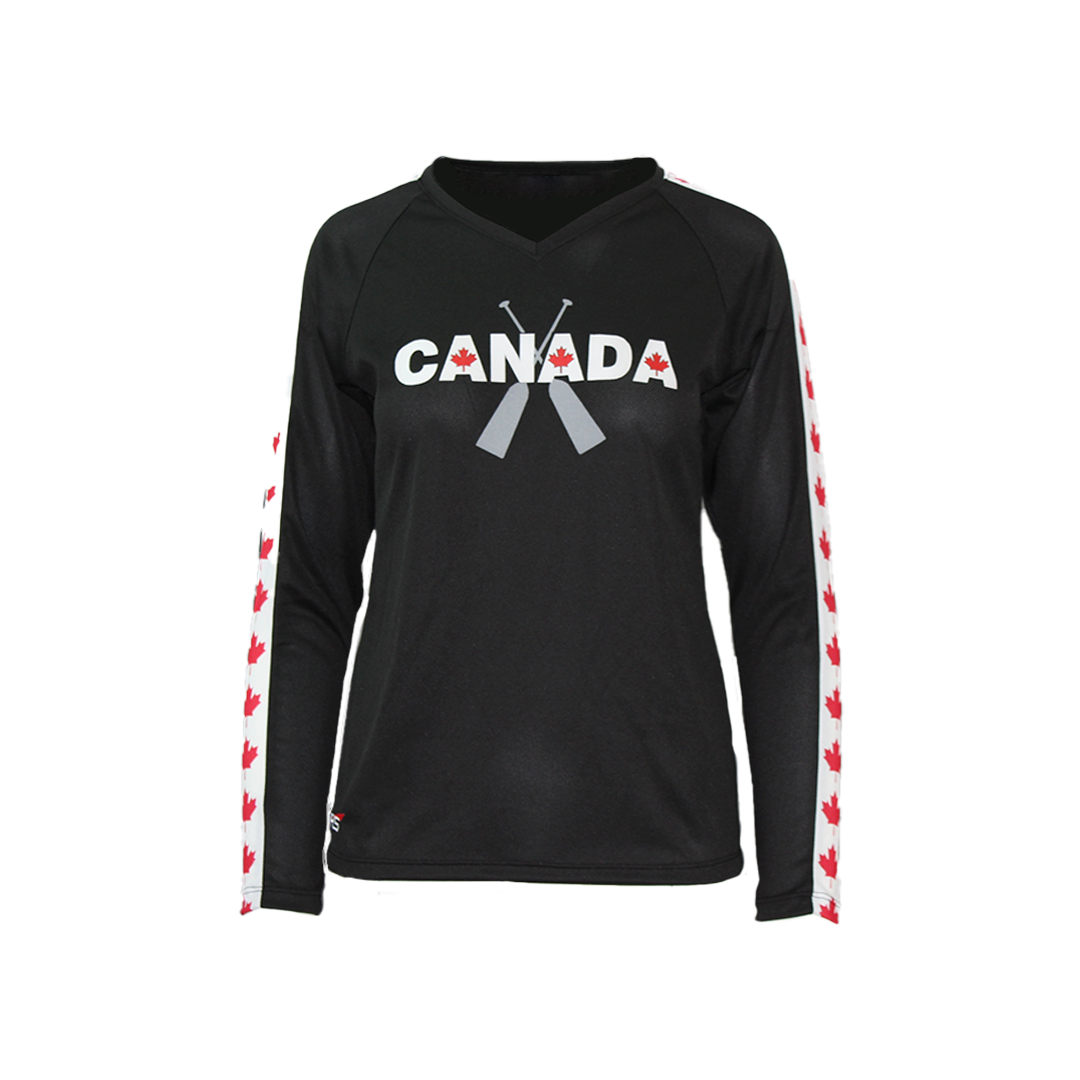 Dragon Boat LS Fluid Leaf Shirt Womens