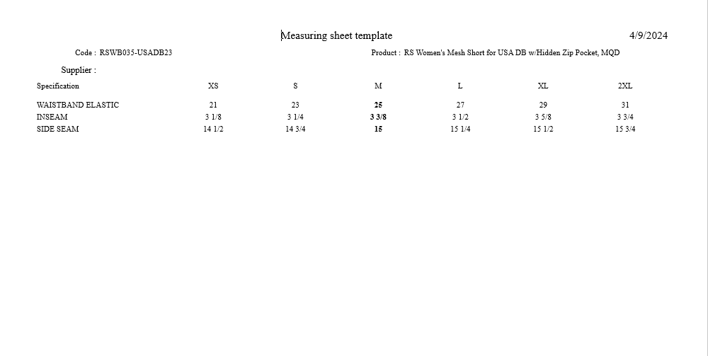 Team USA Mesh Shorts Womens