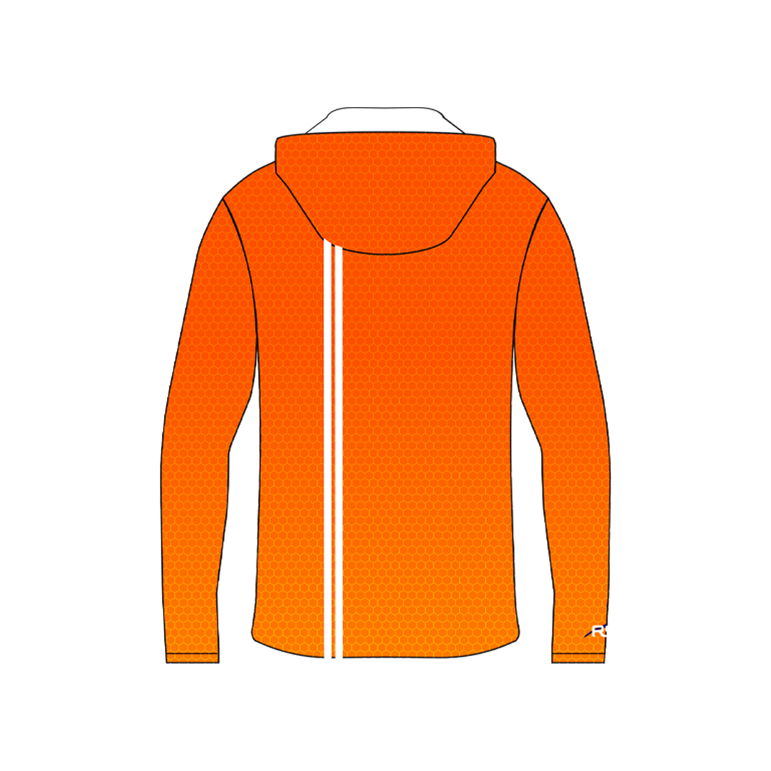 Ridley Grad Orange Sublimated Lightweight Sun Hoodie Mens