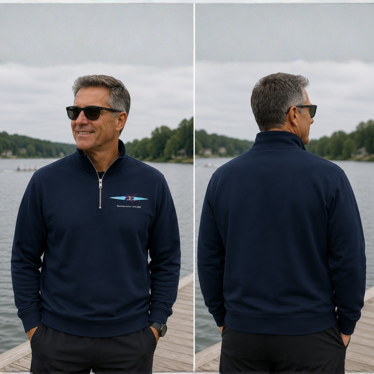 Montreal Aviron Unisex 1/4 Zip Sweatshirt