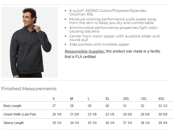 CGC HALF-ZIP MENS