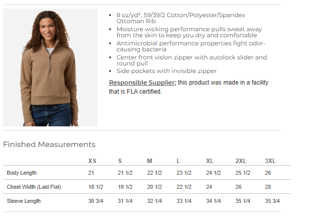 CGC HALF-ZIP WOMENS