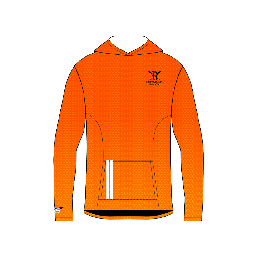 Ridley Grad Orange Sublimated Lightweight Sun Hoodie Mens